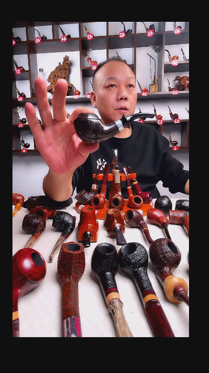 意大利石楠木手工打磨烟斗