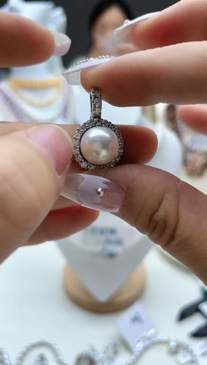 无铜合金白色10mm+ 太阳花万能扣头 吊坠