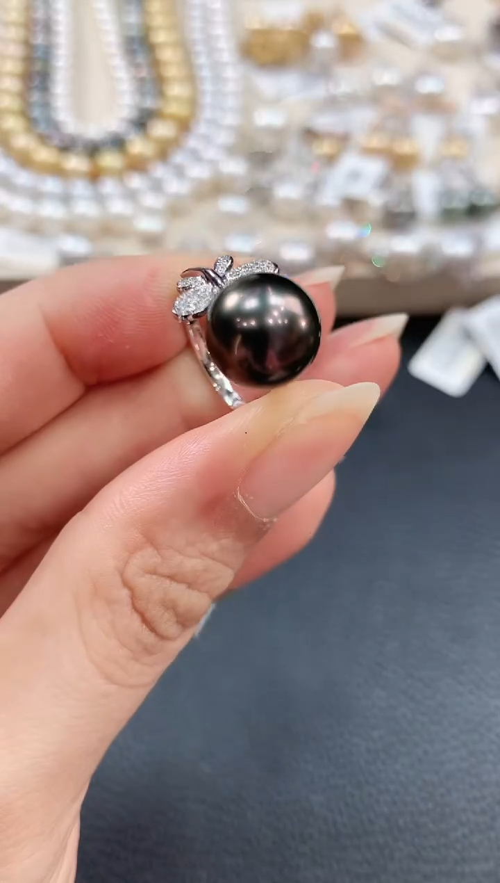 【闪购商品】海水珍珠戒指18K金镶嵌m37       