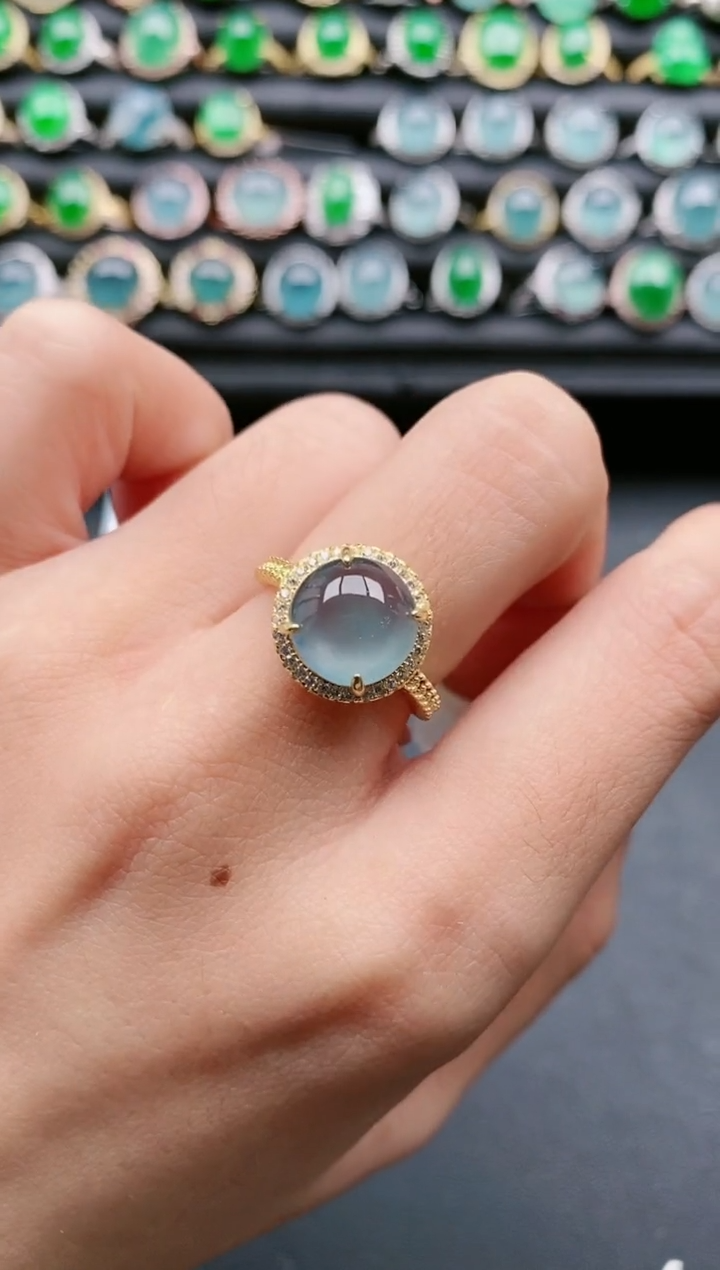 【闪购商品】翡翠戒指银S925镶嵌111111111