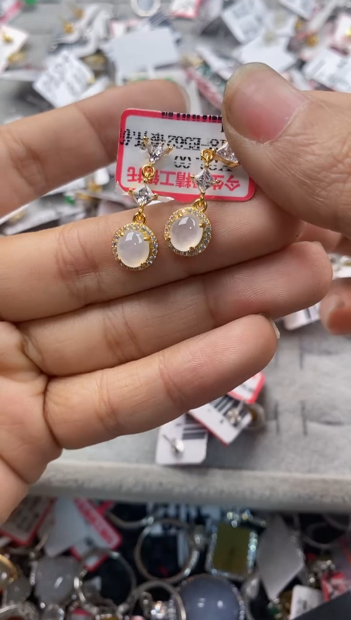 银S925镶嵌戒指翡翠1010---3