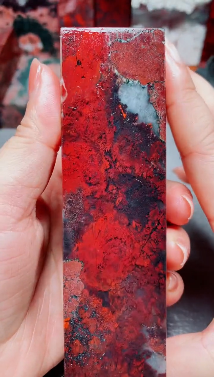 玉桂林鸡血玉素章--32