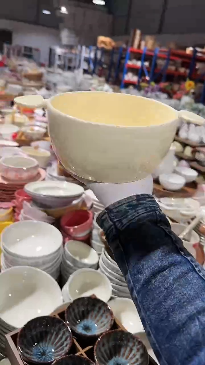 陶瓷双耳碗微瑕 凑满20元包邮