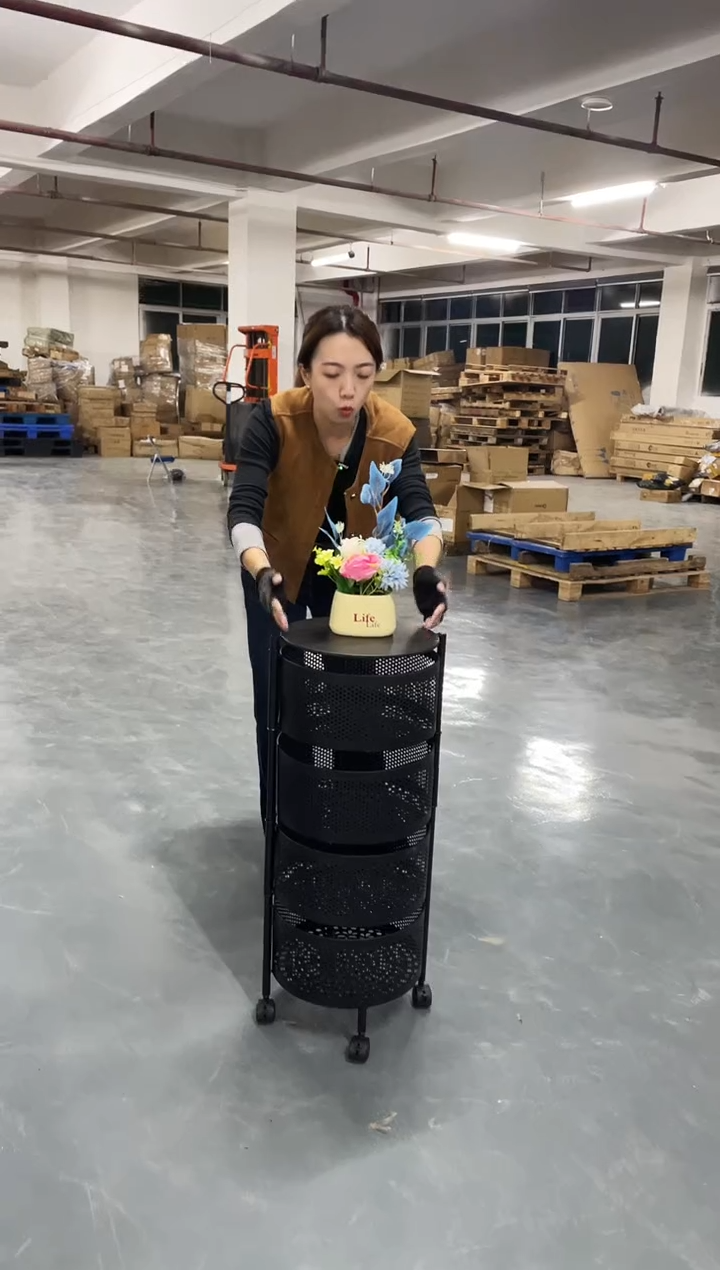 合金四层旋转菜篮子/直径30高度79