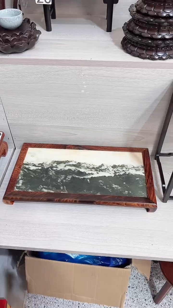 微凹黄檀（南美大红酸枝）云石38*21*4