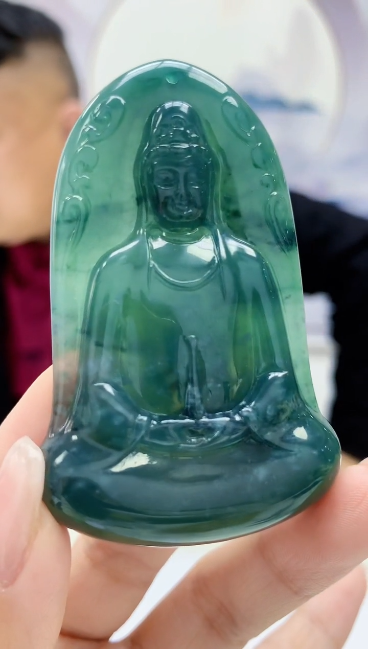 【闪购商品】定制翡翠未镶嵌4969-kk-毛货挂件38