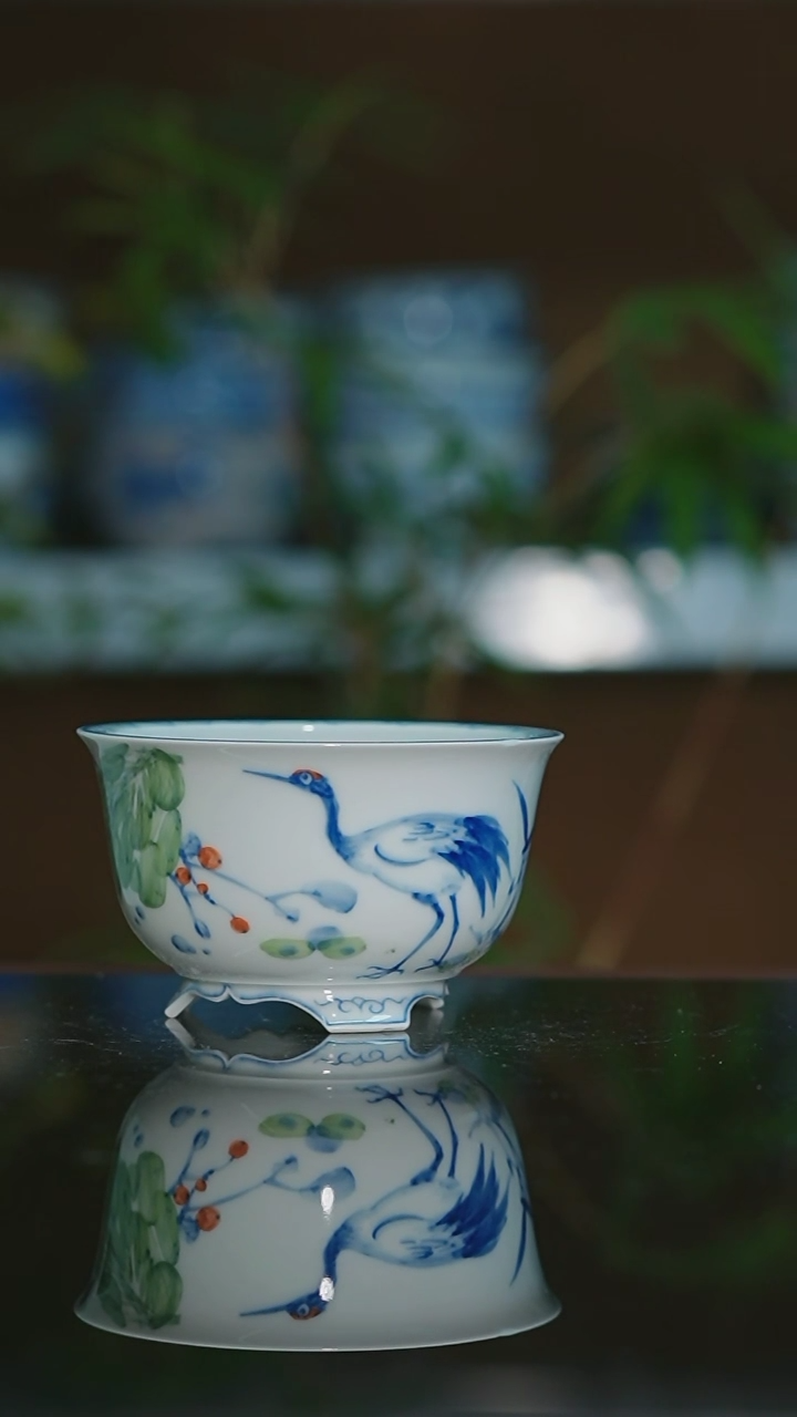 【闪购商品】手绘陶瓷内口8.5高5.7深