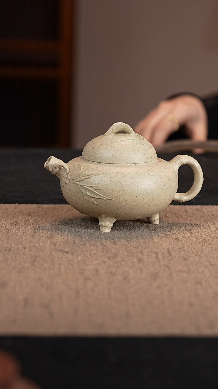 【闪购商品】紫砂茶壶定窑白竹节