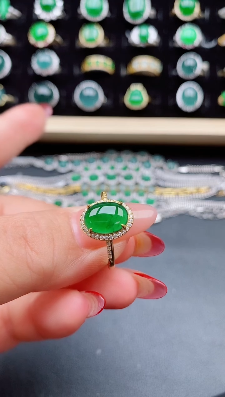 【闪购商品】翡翠戒指银S925镶嵌5850850