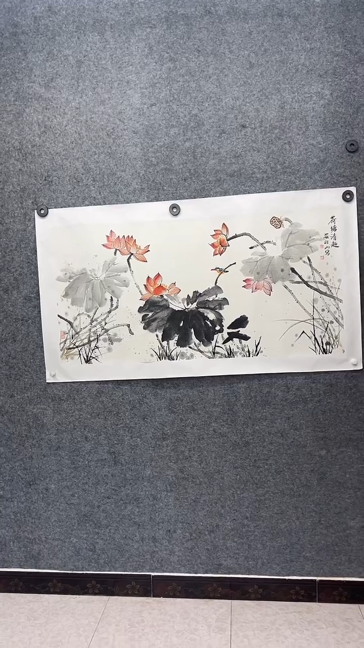 国画国画王生意荷花图