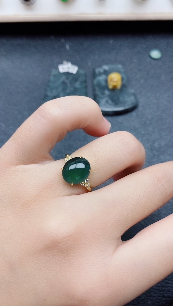 【闪购商品】翡翠戒指银S925镶嵌11111