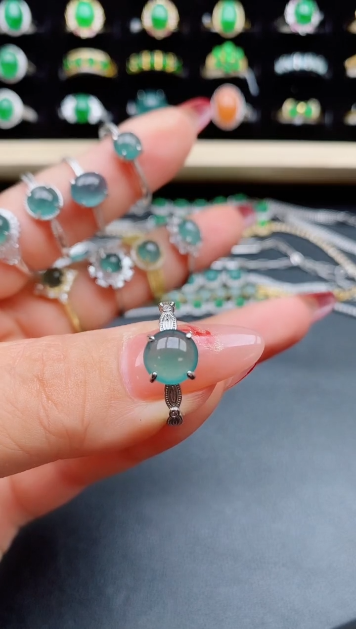 【闪购商品】翡翠戒指银S925镶嵌231312