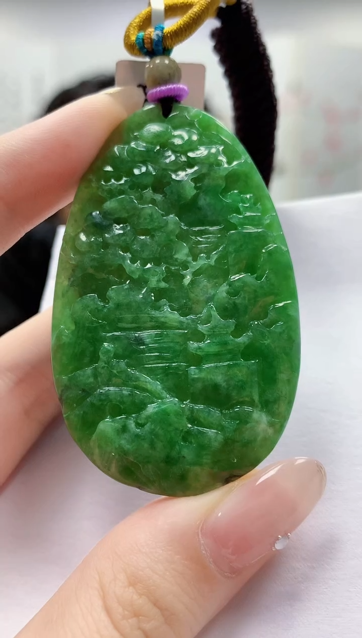 定制翡翠未镶嵌5145jw-毛货挂件49