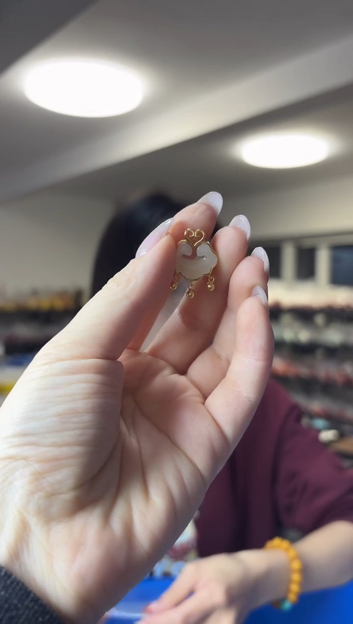 颈饰银S925镶嵌和田玉（多样性发一件）