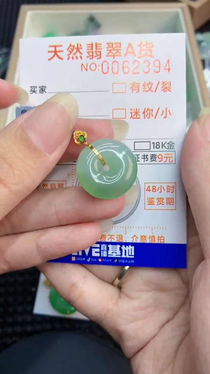 【闪购商品】翡翠颈饰18K金镶嵌000000008