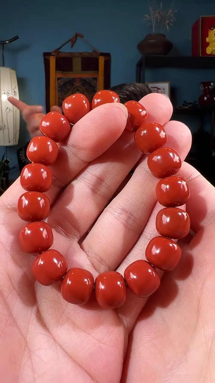【闪购商品】南红玛瑙手串未镶嵌12+甘南柿子黄