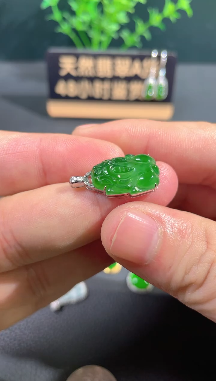 【闪购商品】翡翠颈饰18K金镶嵌翡翠