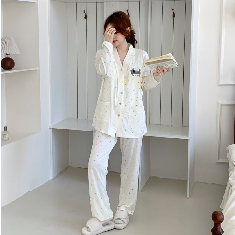 【秋冬云感棉带胸垫】月子服产后哺乳睡衣孕妇喂奶住院服家居服产妇