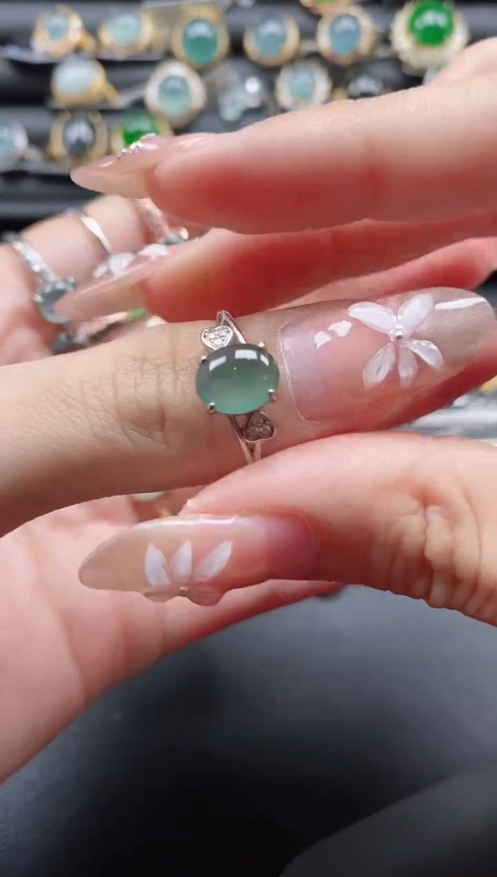 【闪购商品】翡翠戒指银S925镶嵌1111