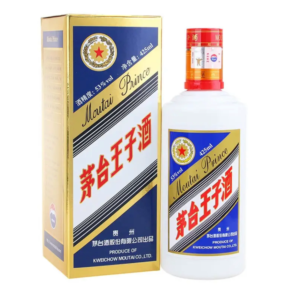 2019年蓝色王子53度425ml酱香型白酒【一箱六瓶】