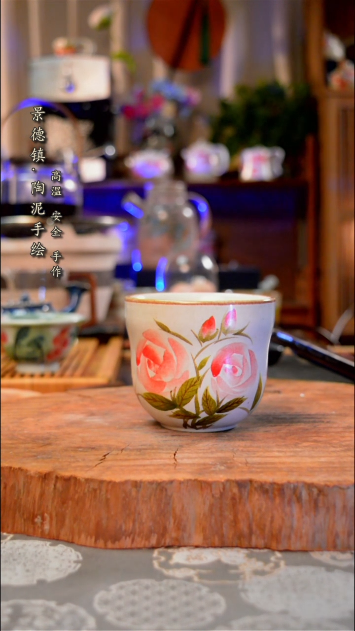 【闪购商品】杯子红玫瑰手工手绘手工手绘