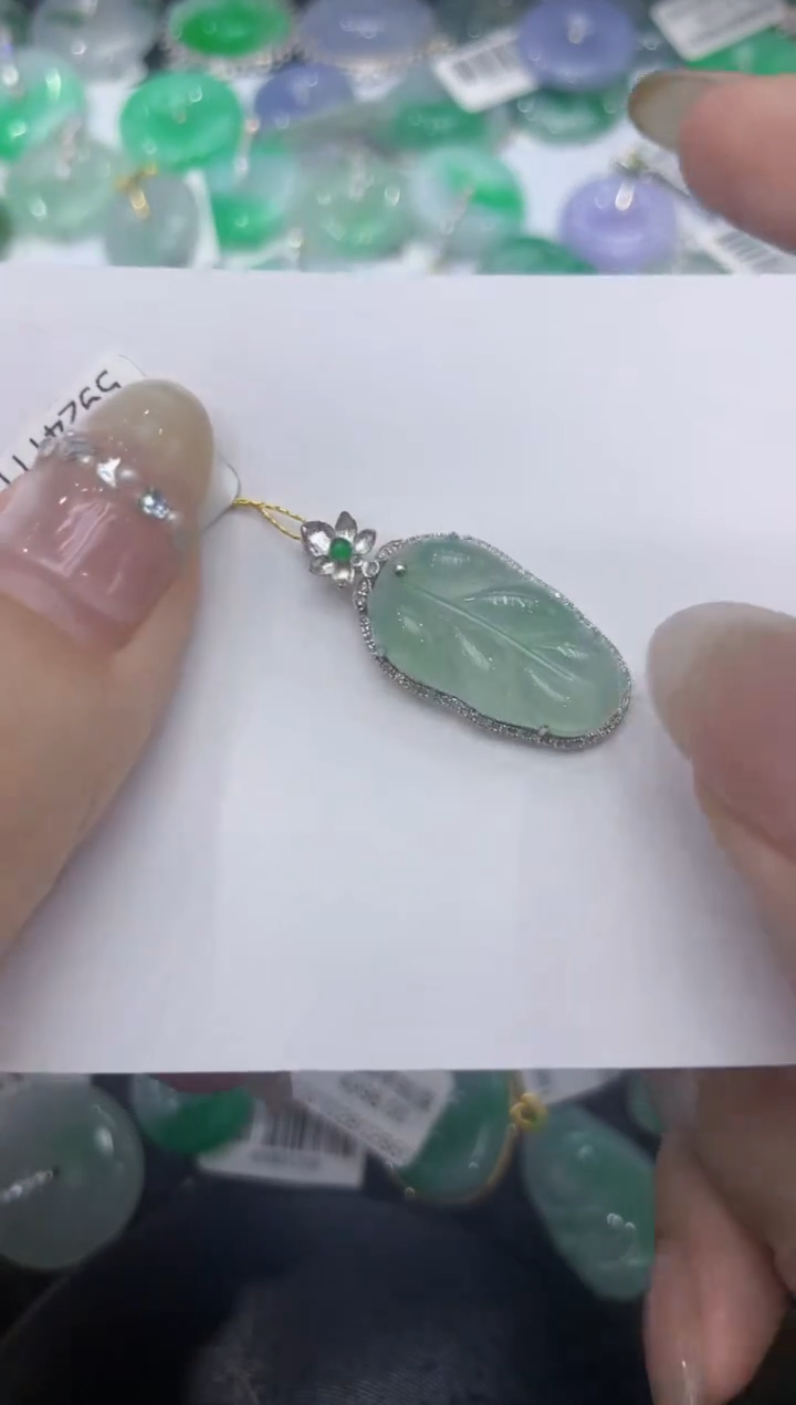 【闪购商品】翡翠颈饰18K金镶嵌222222222