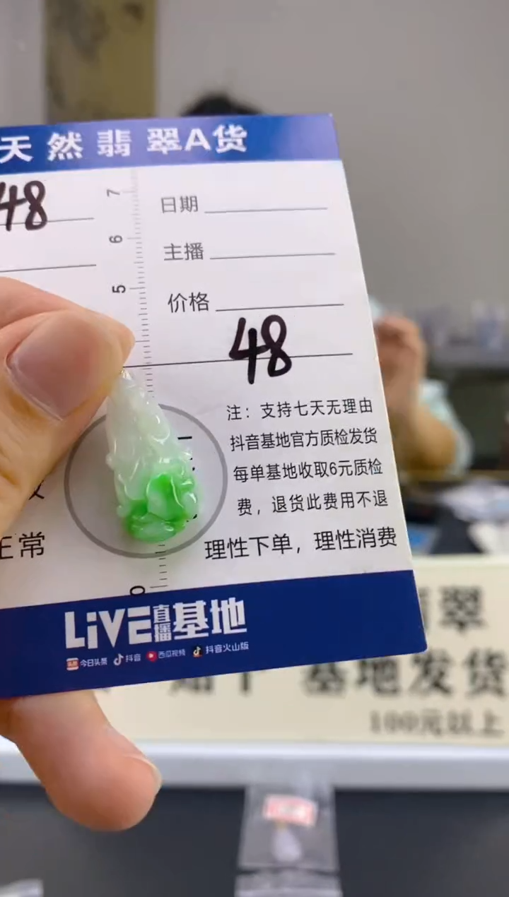 【闪购商品】翡翠颈饰18K金镶嵌天然A货翡翠