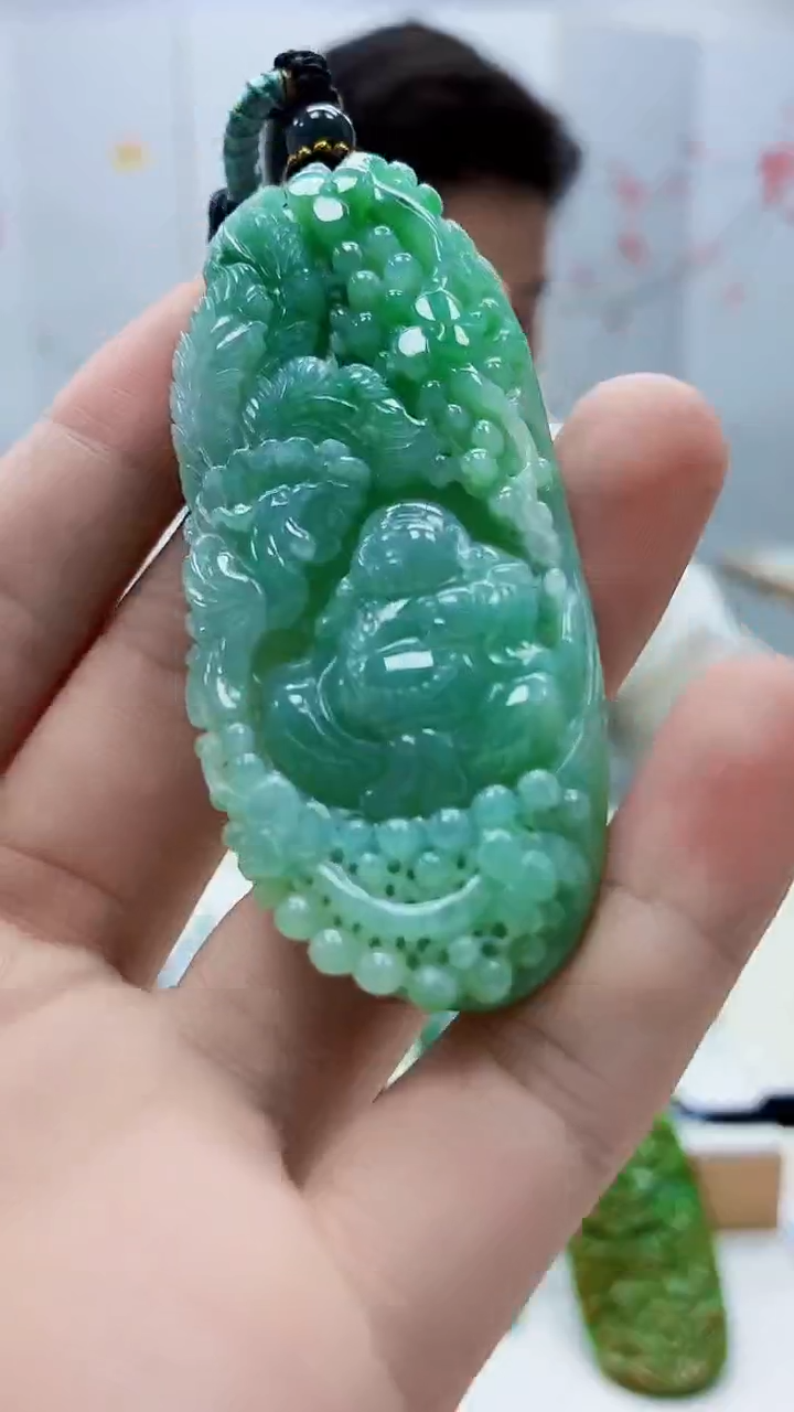 未镶嵌定制翡翠4917bb-毛货挂件93