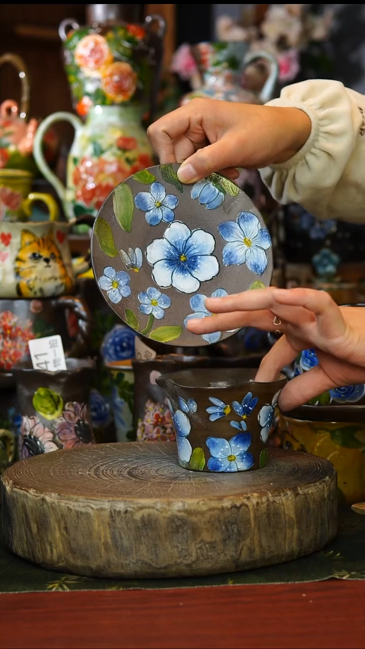 陶瓷81景德镇手工手绘釉下彩