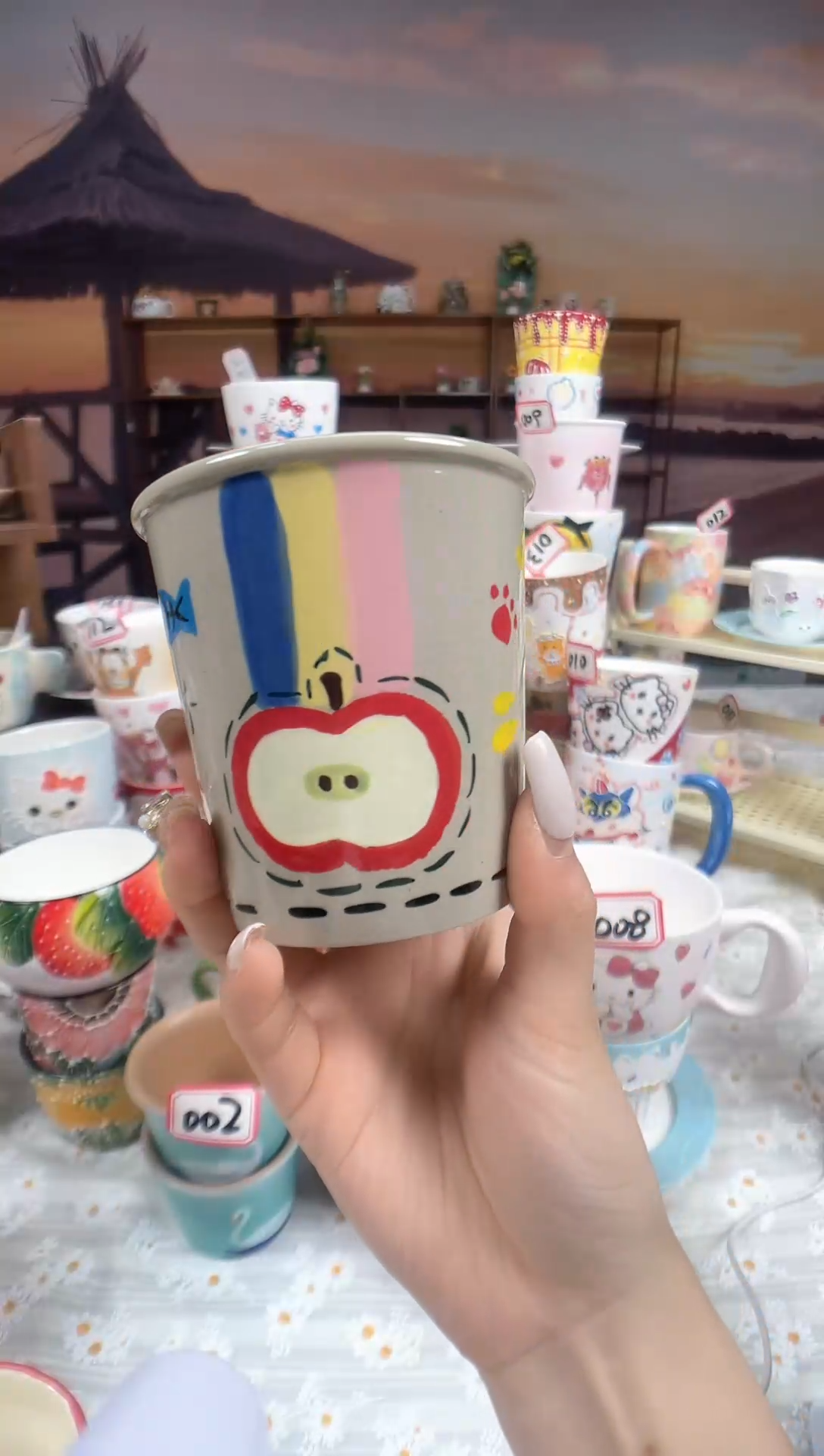 【闪购商品】景德镇手工手绘高温釉下彩陶瓷杯