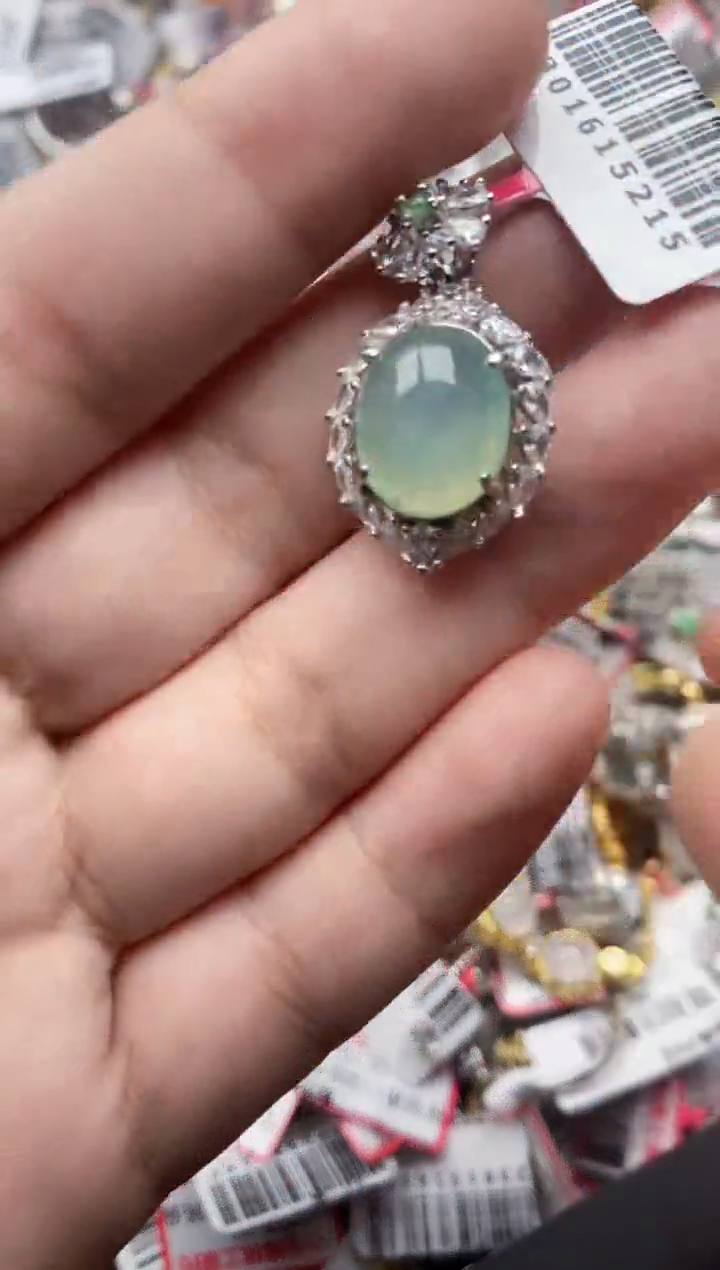 【闪购商品】翡翠戒指银S925镶嵌2222---4