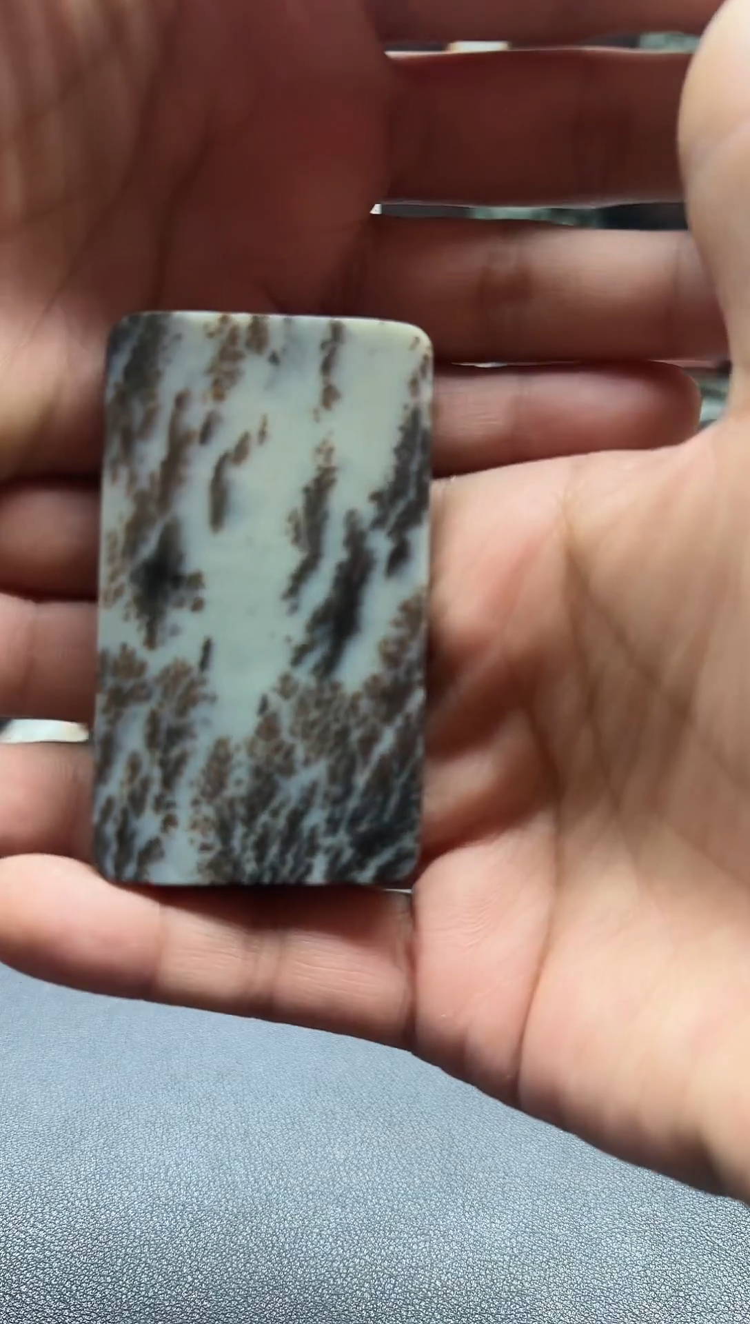 颈饰未镶嵌和田玉若羌水草意境平安卡47无事牌