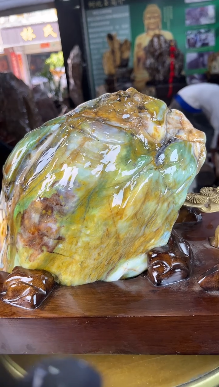 未镶嵌珠宝奇石硅化玉缅甸天然树化玉摆件