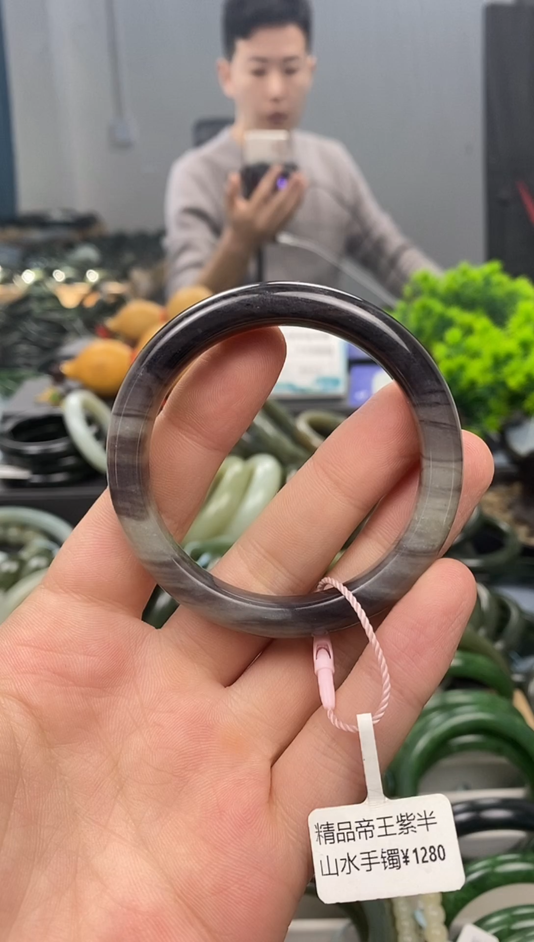 未镶嵌手镯和田玉52.5