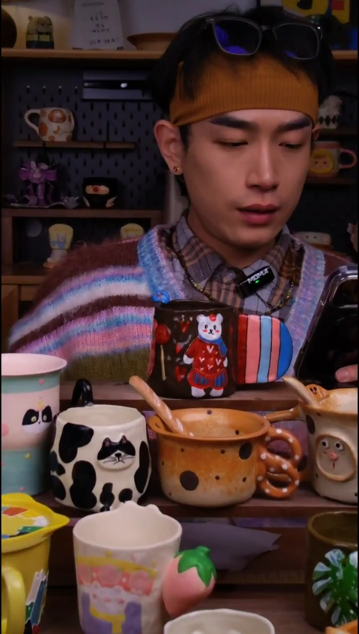 杯子陶景德镇可爱设计师款陶瓷