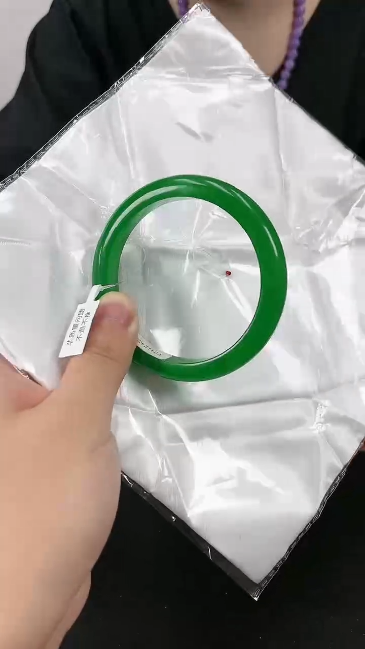 【闪购商品】砖雕s23 冰阳绿正圈手镯 圈口53-60