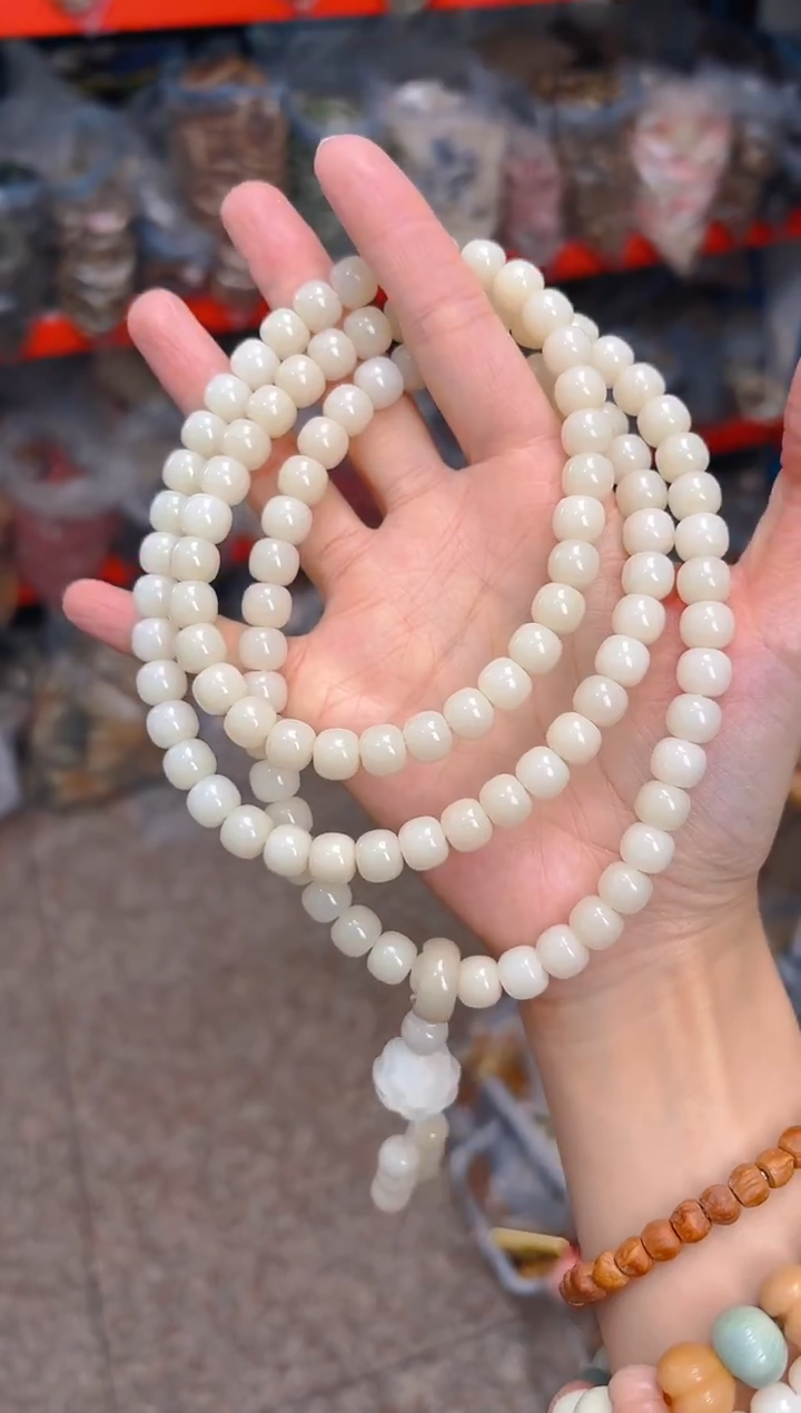 吊坠菩提根/象牙果荔枝栋小卡桶珠108项链