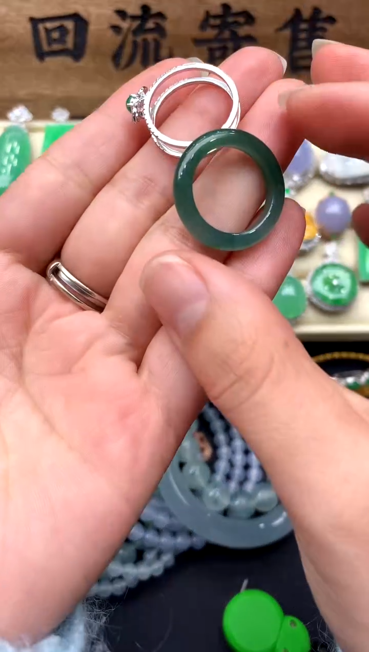 【闪购商品】翡翠戒圈18K金镶嵌249-中国好珍宝