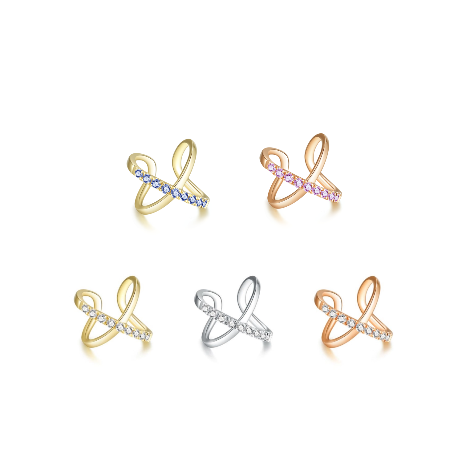 明星X耳骨夹·18K金天然钻石百搭高级简约个性轻奢耳夹男女同款