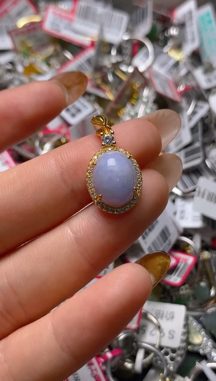 银S925镶嵌戒指翡翠百内无证书