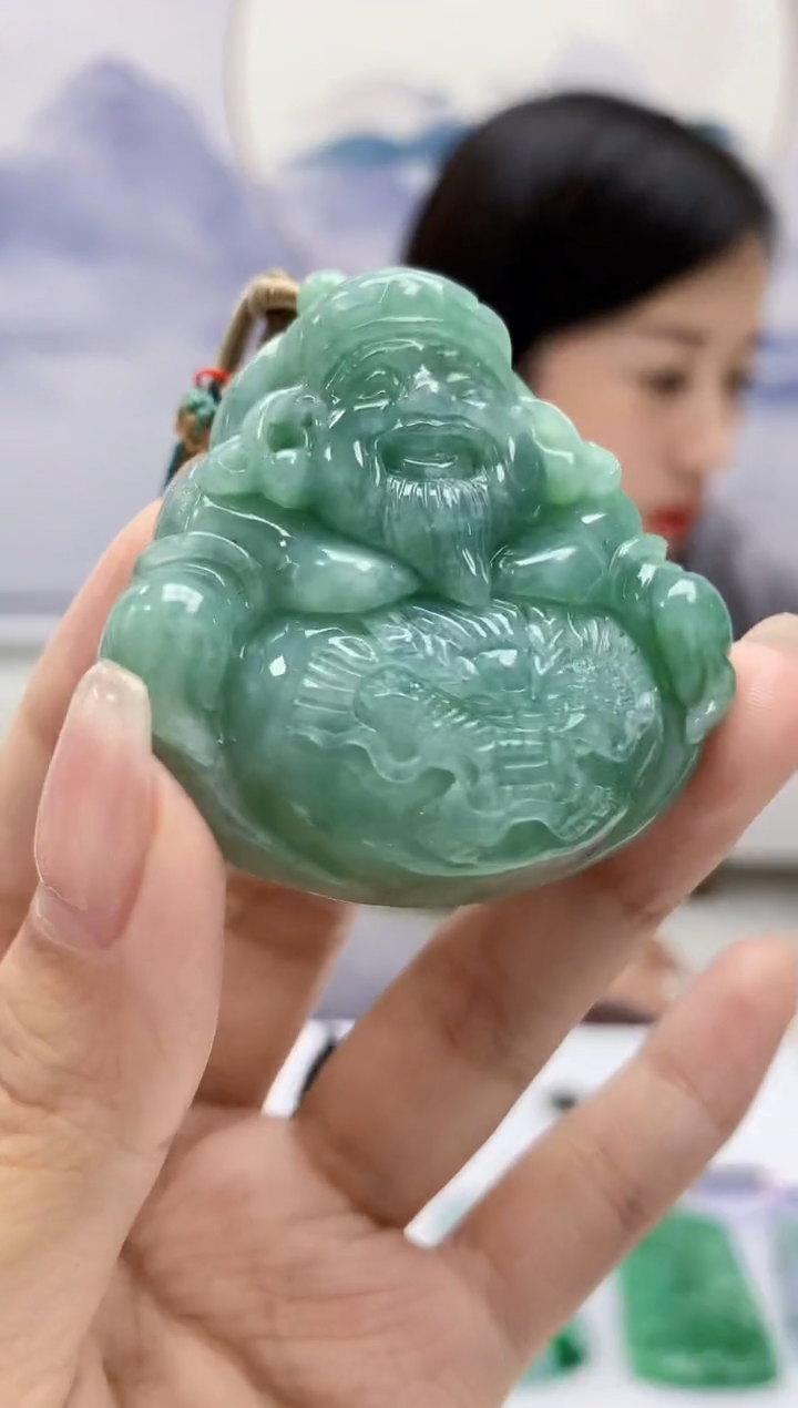 【闪购商品】定制翡翠未镶嵌4852kk-毛货挂件38