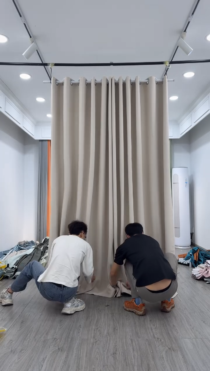 涤纶麦子成品窗帘4