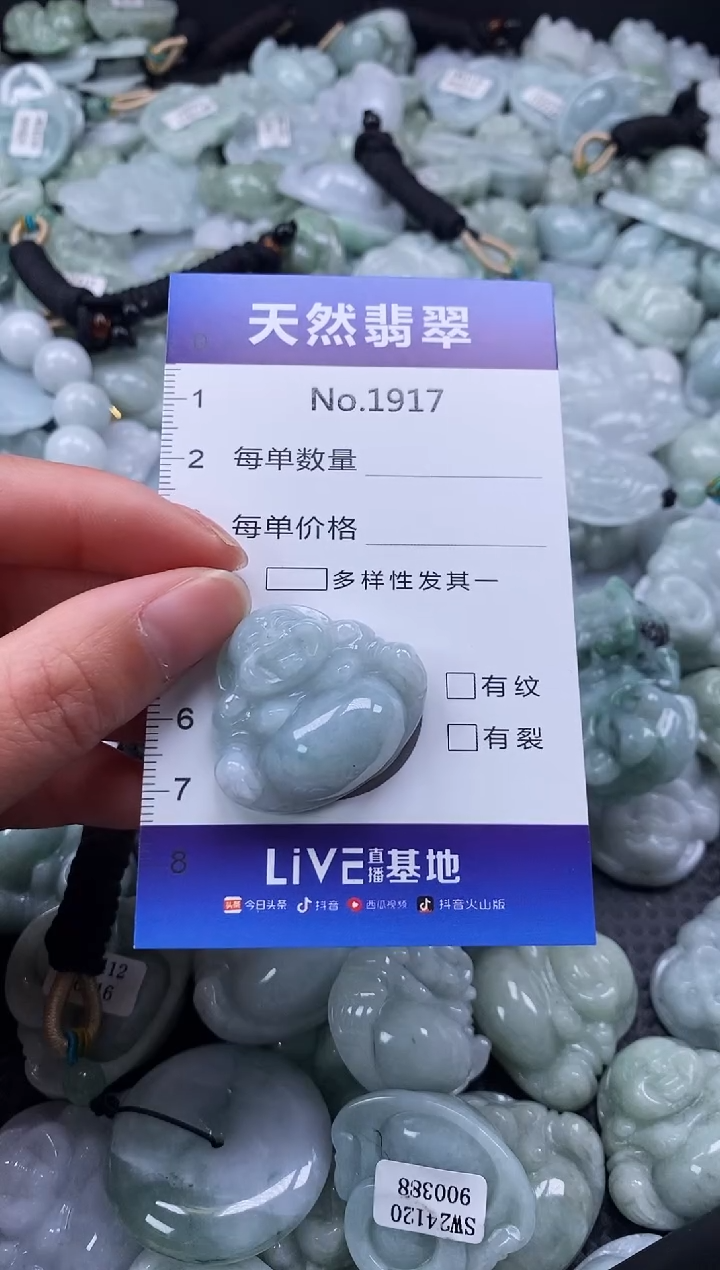 【闪购商品】翡翠颈饰未镶嵌缅甸A货翡翠1917