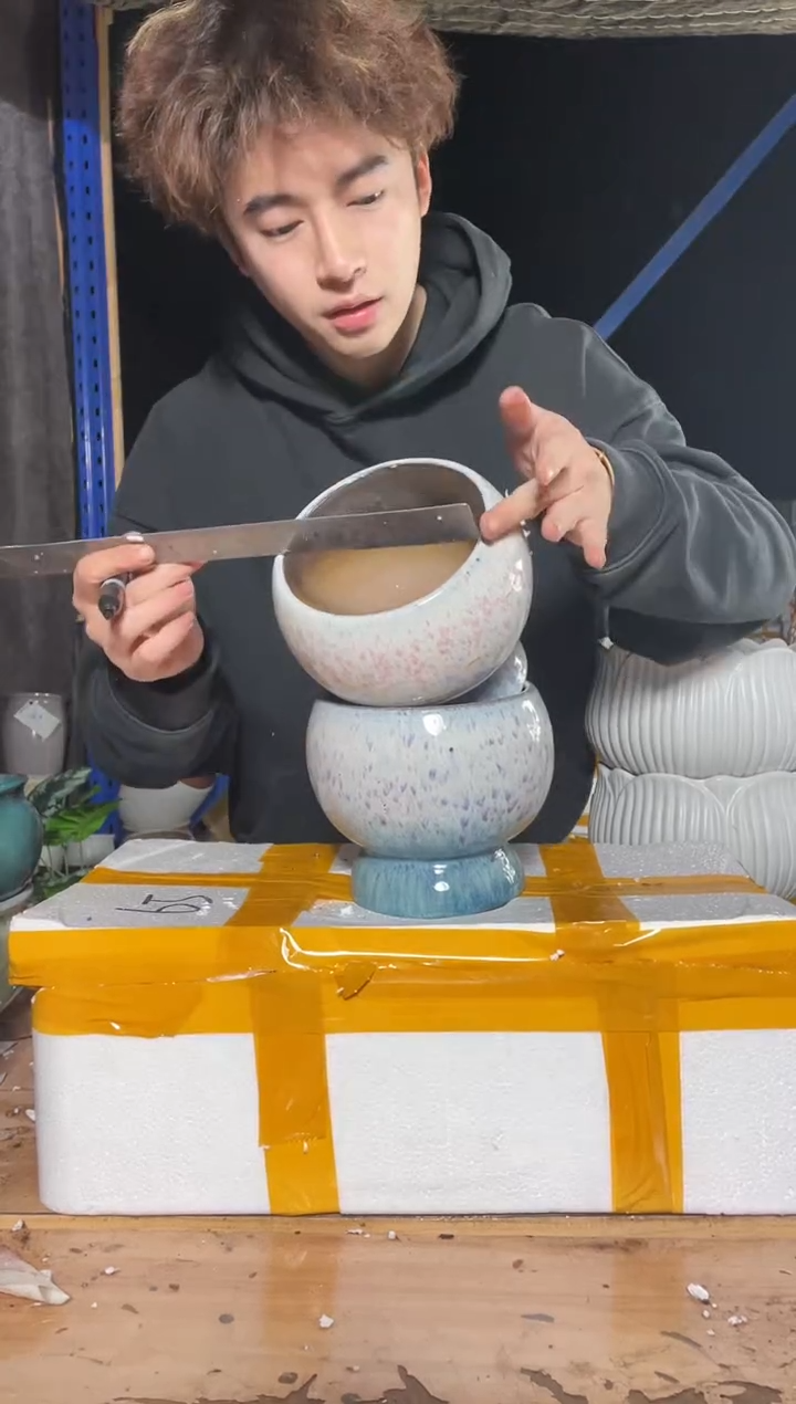 紫砂花盆宜兴紫砂粗陶花盆13-14