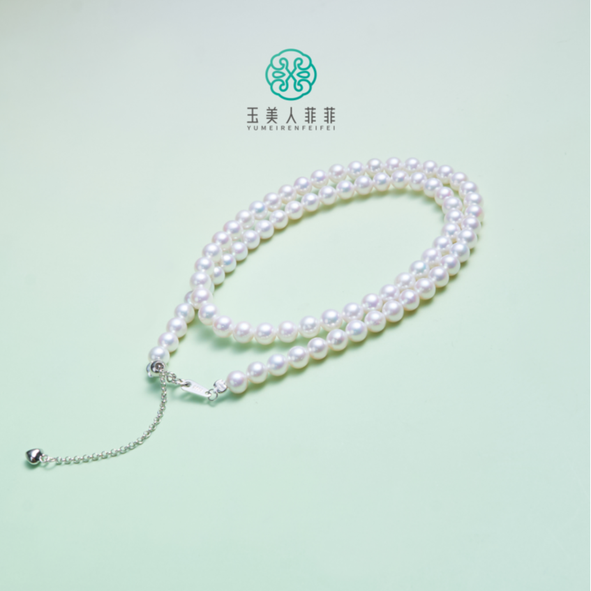菲菲珠宝好#S925珍珠白珠项链约5mm-多样性发一
