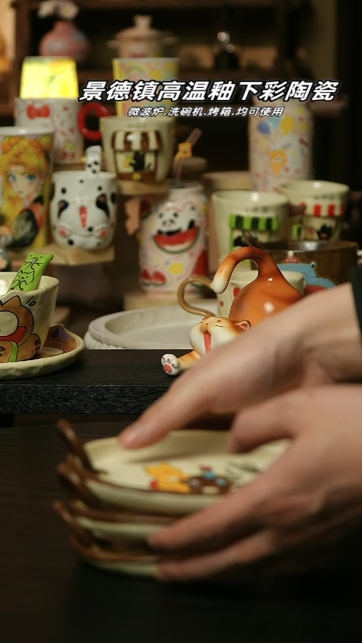 【闪购商品】杯景德镇高温釉下彩陶瓷&A789