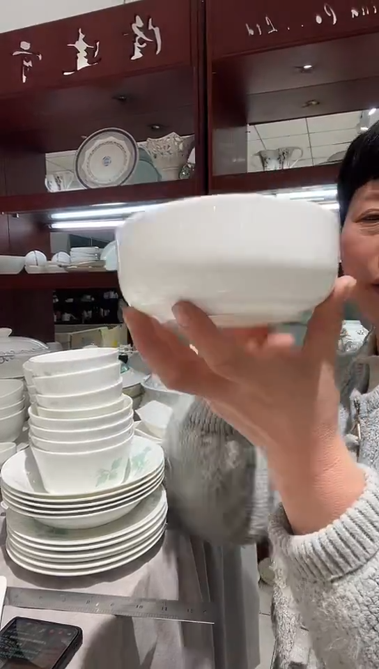 瓷5.3英寸元宝碗2只白瓷