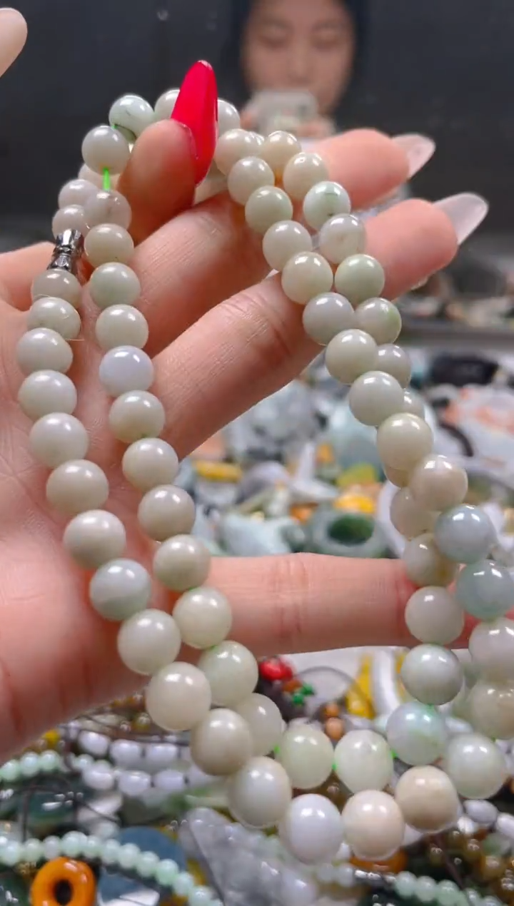 【闪购商品】翡翠颈饰未镶嵌7MM/G/翡翠A货一图一物