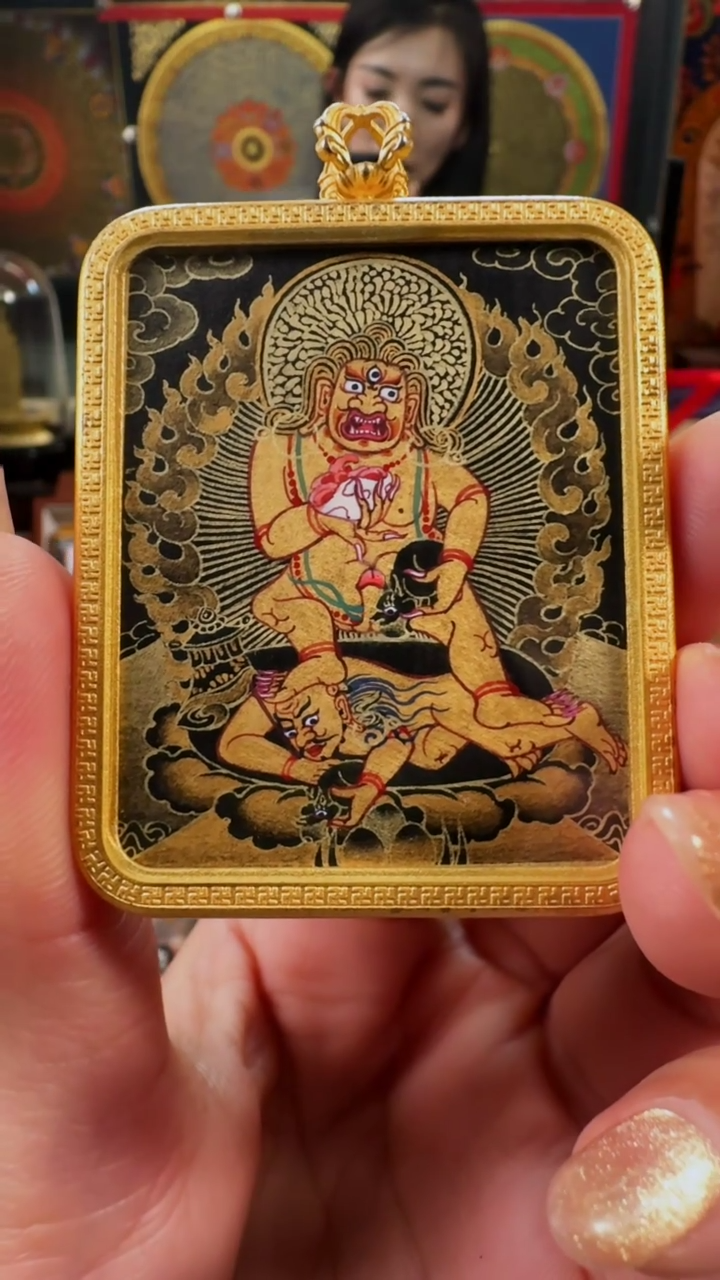 【闪购商品】吊坠壹善缘城手绘唐卡金身黑C