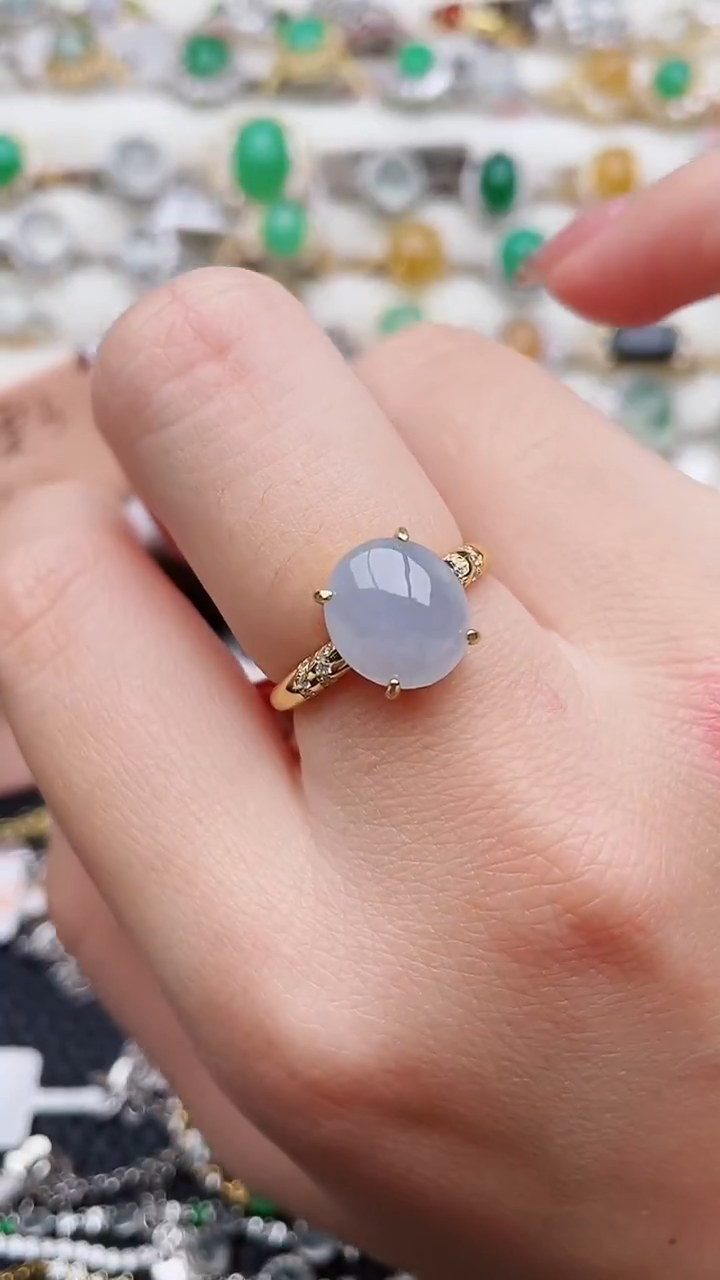 银S925镶嵌戒指翡翠173